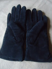 Womens Sz S-M Isotoner  WonderFit  Deep Teal Genuine Suede Gloves Warm Lining — photo 2