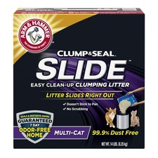 Clump  Seal SLIDE Cat Litter, Easy Clean-up Multi-Cat Clumping Litter, 14 lbs