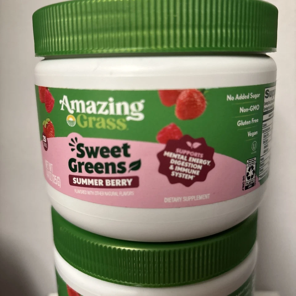 Paquete de 2 increíbles hierbas verdes dulces 4,4 OZ Ea Summer Berry exp 2/27 Foto 2 de 4