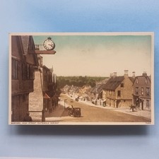 Burford Postkarte 1920 High Street Oldtimer Autos Pferdewagen Oxfordshire