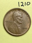 1909-VDB LINCOLN WHEAT CENT, VERY HIGH GRADE!, XF-AU #1210