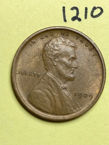 1909-VDB LINCOLN WHEAT CENT, VERY HIGH GRADE!, XF-AU #1210