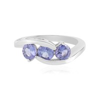 Cavill Tansanit Ring Damen Silber 925 Platin 1,577Ct Brillant Elegant-