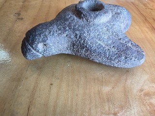 Old Steatite Bird Effigy Pipe. 3 inches long