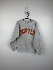 Vintage 80s Denver University Sweatshirt Crewneck Youth Size Small 6-8 USA Made