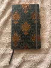 Writing Journal w Index, Back Pocket, and Metallic Design