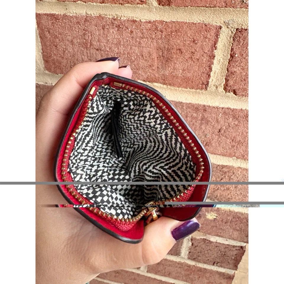 Rebecca Minkoff Cuero Rojo Mal de Ojo Pequeña Cartera Llavero Usado en Excelente Condición Foto 2 de 4