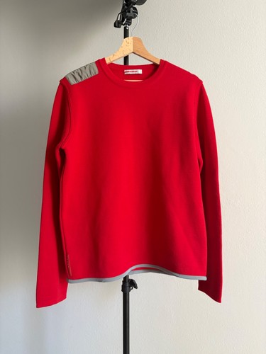 Prada Sport, Vintage Prada Sport Linea Rossa Technical Wool Sweater Red