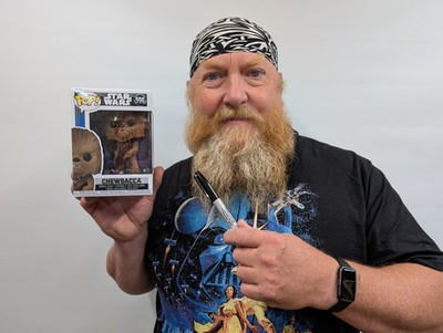 SIGNIERT Star Wars Funko Pop Chewbacca - Pete 'Buzzsaw' Holland RAR Autogramm