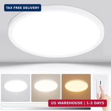 12'' Modern Led Flush Mount Ceiling Light Fixture,UltraThin,White,Dimmable