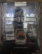 🔥🔥 2025 Leaf Sports Heroes Hobby Box - 3 Autograph Cards! SEALED 🔥🔥