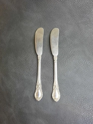 American Victorian by Lunt Sterling Silver Butter Spreader flat handle Set 2 Pc