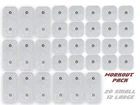 32pc Workout Pack Easy-Snap Self-Adhesive Electrodes/Pads for Compex Machines