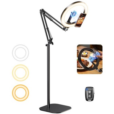 Magnetic Ring Light with Stand Tripod for iPhone   10  Overhead Camera Mount,...