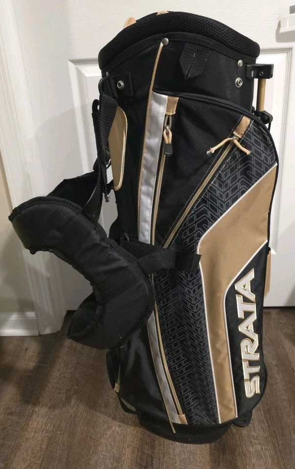 Strata Golf Bag, Beige & Black, NEW - Image 4 of 4
