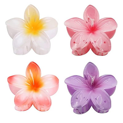 Large Claw Clips for Thick Hair - Strong Hold Nonslip Hawaiian Flower Hair Acces