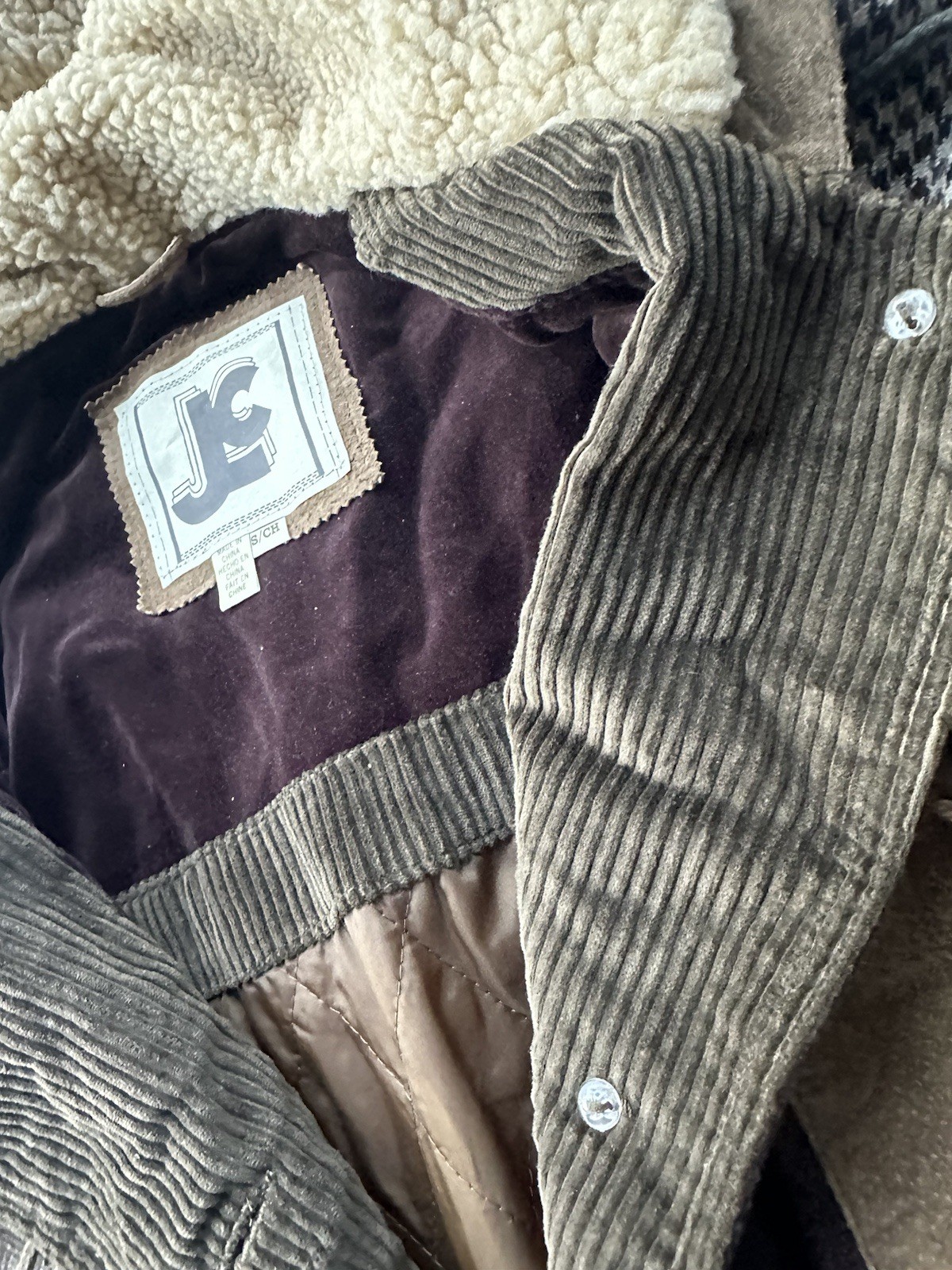 Vintage Patchwork Leather, Wool, Suede, Corduroy … - image 5