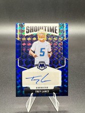 2025 Panini Mosaic - Trey Lance - Showtime Signatures - Blue /99 (Auto)