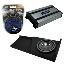 Fits 07-13 Chevy Silverado Ext Cab Alpine SWT-10S2 Single 10 Sub Box & HA-A800.1