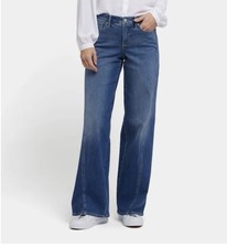 NWT NYDJ Teresa Wide Leg Jeans With Contoured Seams And 31" Inseam