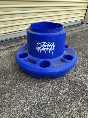 Cool Float Blue Beer Cooler 18+ Can Capacity Plastic Ice Chest - Lake Pool River