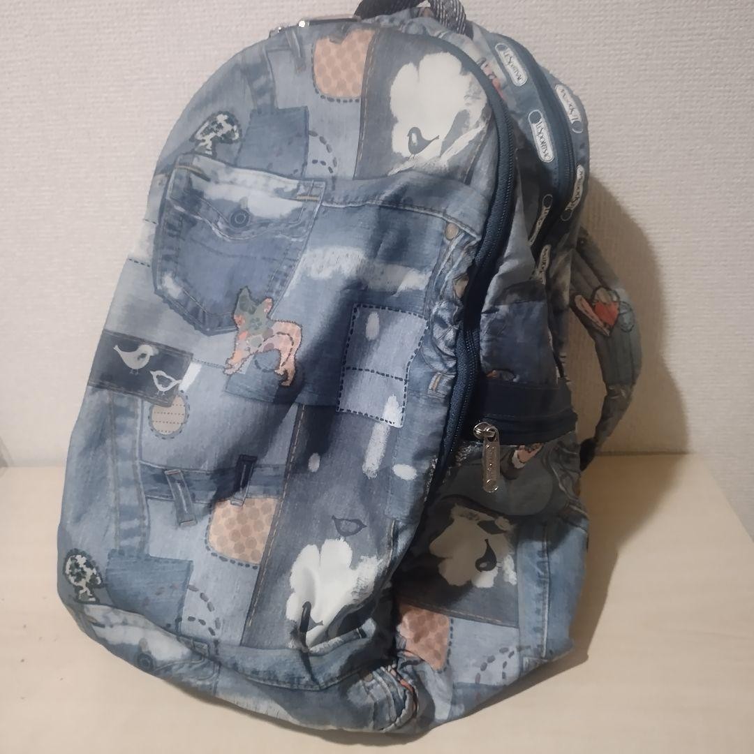 LeSportsac denim style patchwork pattern all over… - image 1