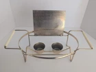 Vintage Corning Ware Pyrex Oval Buffet Server Candle Warmer Cradle Stand 2.5 Q