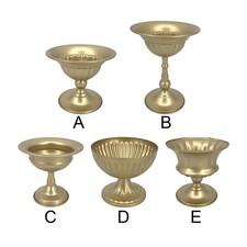 Wrought Iron Vase Flowers Arrangement Home Decor Decorative Vases Golden Flower