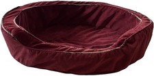 BOOTS BARKLEY SMALL PLUSH PET BED DOG CAT PUPPY CUDDLE COMFY SOFT RED BURGUNDY