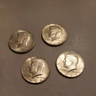 Kennedy Half Dollars 90% Silver Lot Of 4 1964
