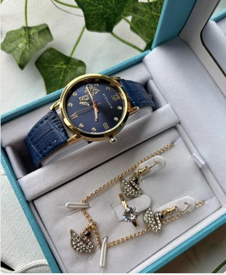 Coffret montre et bijoux femme parures quotidiennes pour le bureau et les soirées