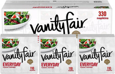 Vanity Fair Everyday Paper Napkins 110 2-Ply Disposable 3 Pack 330 Total