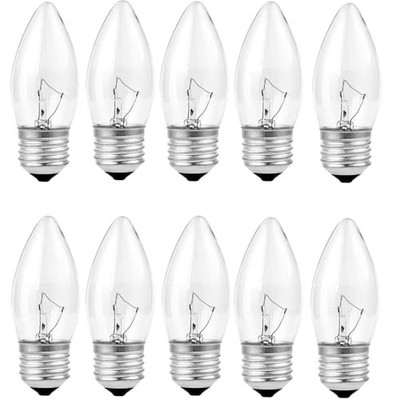 40W Incandescent Torpedo Tip Chandelier, Chandelier Bulbs 40 watt,Clear