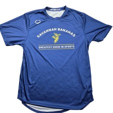 Savannah Bananas Shirt Mens Medium Blue Baseball EvoShield Greatest Show