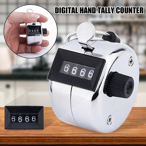 4 Digit Counting Manual Counter Mechanical Click Clicker NEW Steel D2U1 - Picture 2 of 11