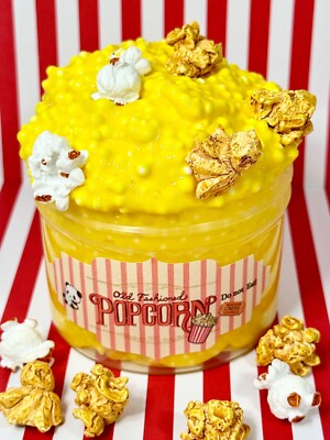 Buttery and Caramel Popcorn Floam Slime ~Scented~ Slime Shops~ ASMR