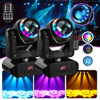 2pcs 150W 18Prism RGBW LED Moving Head Stage Light 10 Gobo Beam DMX Disco Event