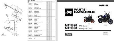 YAMAHA MT-09 MT-09 SP (MTN890) 2021-2022 SERVICE , Owner's & Parts