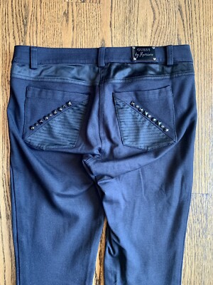 Guess by Marciano Black Studded Pockets Stretch Pants Size