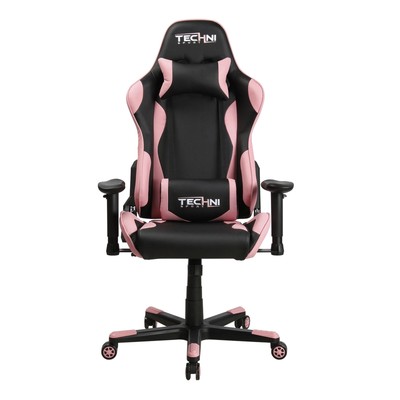 Ergonomic High Back Racer Style PC Gaming Chair with Adjustable Padded Armrests