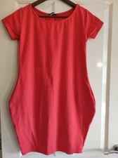 Short Mini  Dress 8 Short Sleeves Red,Casual, Pockets