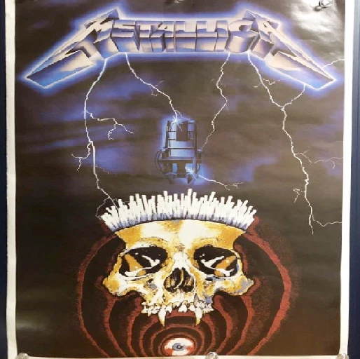 metallica damage justice 80s vintage poster / PUSHEAD 86 × 61.5 cm From Japan