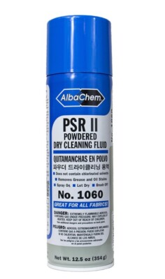 PSR Powdered Dry Cleaning Fluid Brush Off Spot Remover 12.5 oz - FREE SHIPPING 
