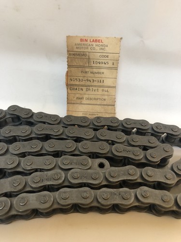 NOS 40530-943-811 81 82 83 HONDA ATC110 ATC 110 OEM DRIVE CHAIN 86L - Bild 2 von 3