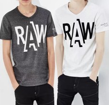 G-STAR Men's Black & White 'RAW' Pattern Tee Fuler RRP £35