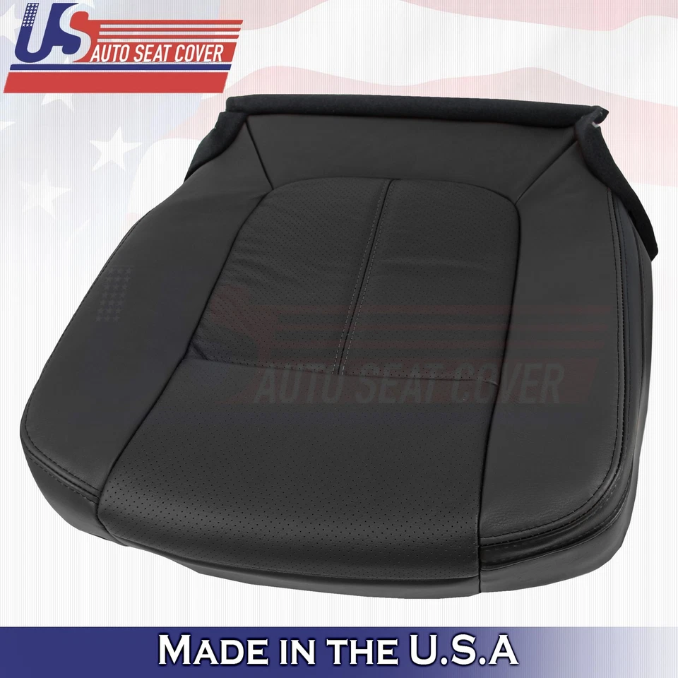 Fundas inferiores de cuero negras para conductor y pasajero Ford F250 Platinum 2013 a 2016 Foto 2 de 4