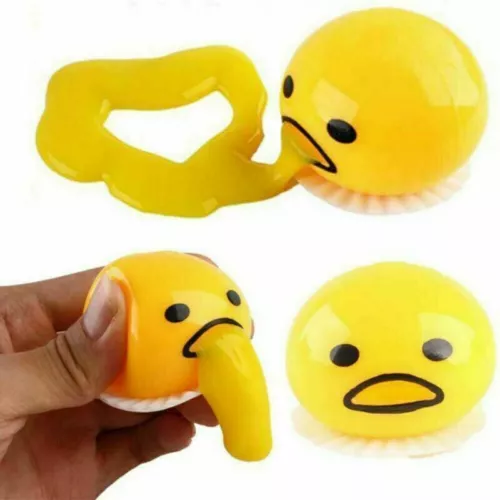 Squishy Puking Egg Yolk Squeeze Ball With Yellow Goop Anti-Stress Relief Toy - Picture 7 of 21
