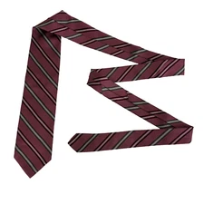 Brooks Brothers 346 Tie Men's Purple Stripe All Silk Necktie Handmade In USA