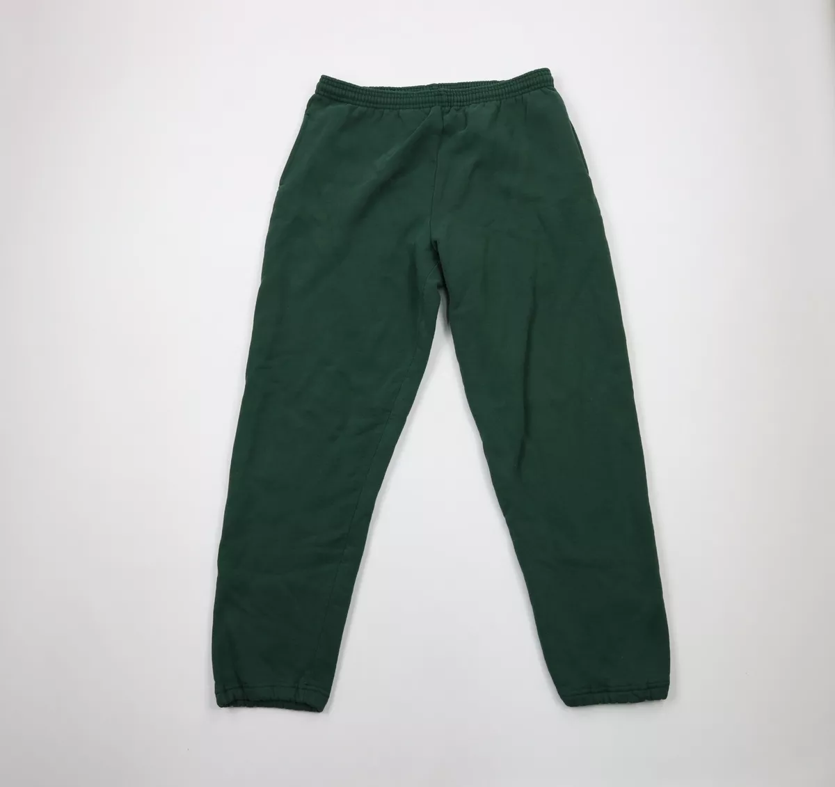 Vintage 90s Streetwear Mens Large Distressed Blank Sweatpants Pants Green  USA