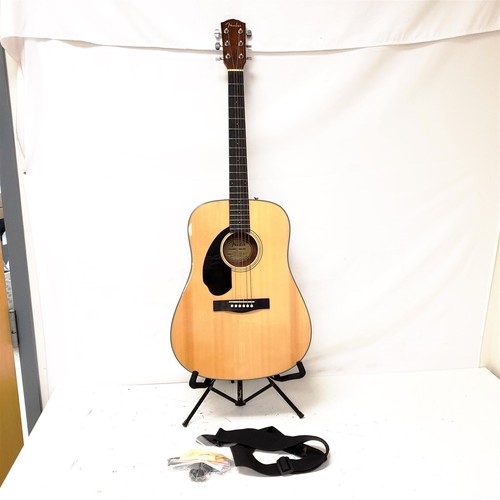 Fender CD-60S Dreadnought Akustikgitarre Walnuss Griffbrett, Natur, Linkshand